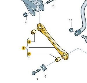 O/S Rear Track Arm – 1K0501530C