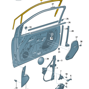 UP! [1S2] – O/S/F Window Guide Seal – 1S3 837 462 A 5AP