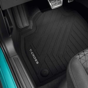 T-Cross All-weather rubber mat set, front