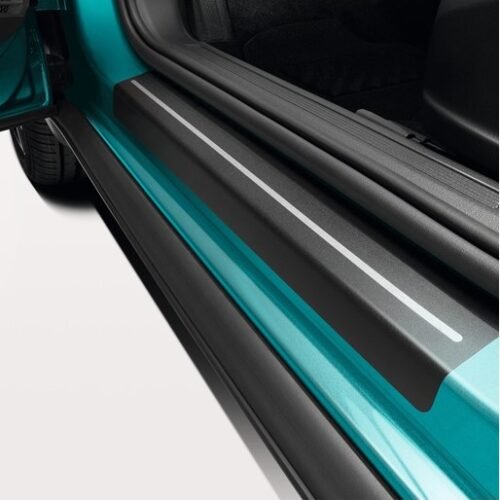 Door sill protector, black, silver
