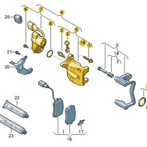 N/S Rear Caliper With Motor – 3C0 615 403 G