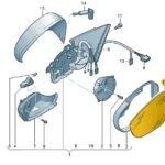 N/S Wing Mirror Glass – 3C8 857 521 A