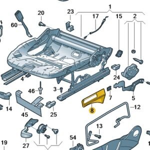 O/S/F Handle for Seat Height Adjustment – 5G0 882 252  82V