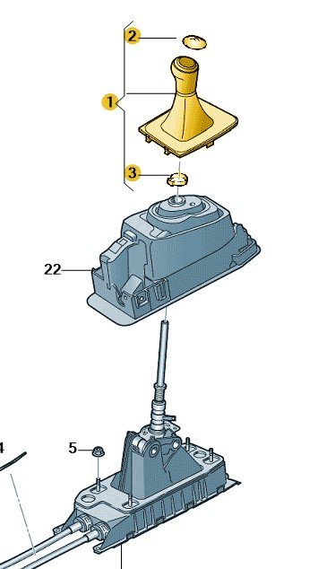 Gearknob & Gaiter – 5G2 711 113 E CXV
