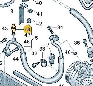 Air Conditioning Pressure Switch – 1K0 959 126 E