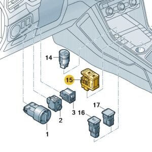 Electronic Parking Brake Switch – 5NM 927 225 WZU