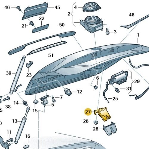 Boot Lock – 5K0 827 505 C 9B9