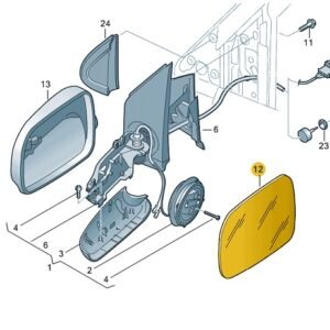 N/S Wing Mirror Glass – 6Q0 857 521 H