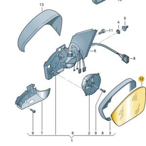 N/S Wing Mirror Glass – 6R0 857 521H