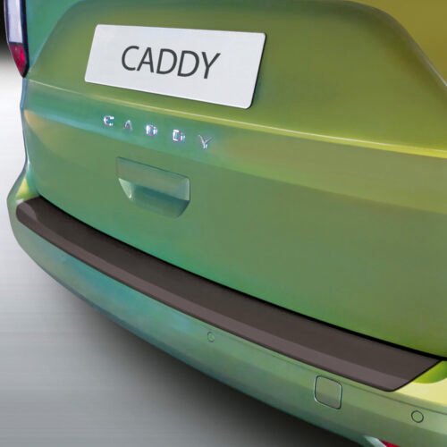 Caddy V – Rear Bumper Protector Black, for vehicles with twin doors only
