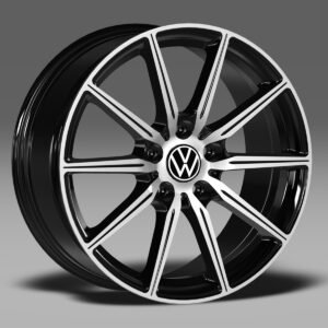 Transporter T5, T6, T6.1 – 18″ Alloy Wheel Set – Polished Gloss Black 10 Spoke