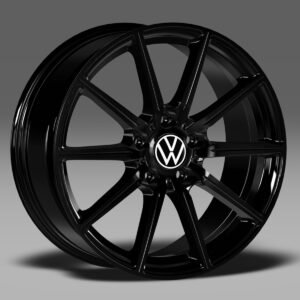 Transporter T5, T6, T6.1 – 18″ Alloy Wheel Set – Gloss Black 10 Spoke