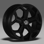 Transporter T5, T6, T6.1 – 18″ Alloy Wheel Set – Matt Black 5 spoke