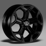 Transporter T5, T6, T6.1 – 18″ Alloy Wheel Set – Gloss Black 5 spoke